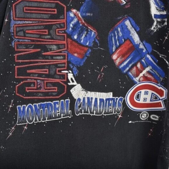 Vintage Montreal Canadians NHL Hockey T-Shirt 1994 All Over Print Size XL - Picture 3 of 12
